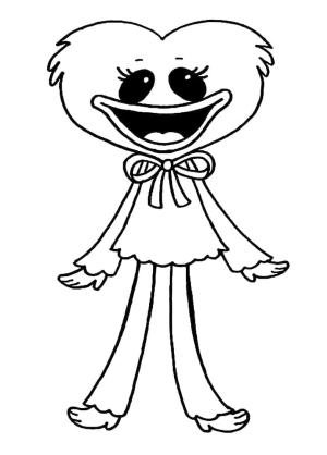 Kissy Missy boyama sayfası,  coloring page, Poppy Playtime’da Kissy Missy’yi çizin, 