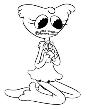 Kissy Missy boyama sayfası,  coloring page, Ağlayan Kissy Missy, 