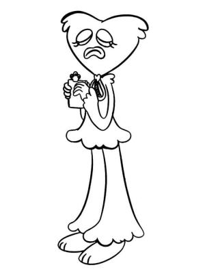 Kissy Missy boyama sayfası,  coloring page, Üzgün ​​Kissy Missy’yi çiz, 