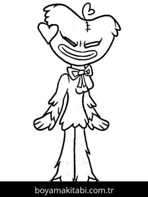 Kissy Missy boyama sayfası – sevimli karakter, sanatsal çalışma