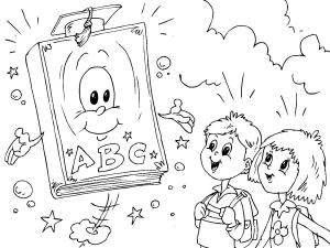 Kitabı boyama sayfası,  coloring page, Teaching Cartoon Book, 