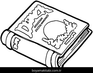 Kitap boyama sayfası – çizgi film temalı, basit çizim