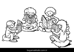 Kitap boyama sayfası – sanatsal çalışma, çocuklar için