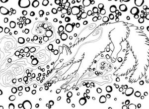 Kitsune boyama sayfası,  coloring page, Normal Kitsune, 