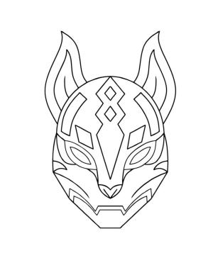 Kitsune boyama sayfası,  coloring page, Kitsune Maske, 