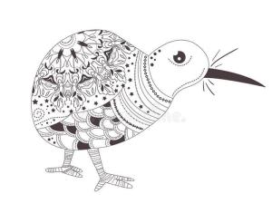 Kivi Kuşu boyama sayfası,  coloring page, Kivi Kuşu Yetişkin, 