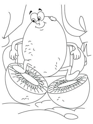 Kivi boyama sayfası,  coloring page, Karikatür Kivi, 