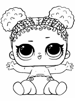 Kız Bebek boyama sayfası,  coloring page, Kız Bebek LOL Sürprizi, 