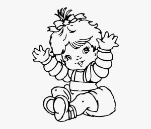 Kız Bebek boyama sayfası,  coloring page, Çekici Sevimli Kız Bebek, 