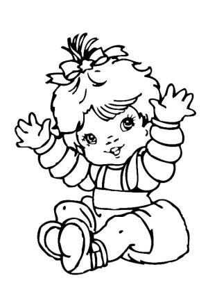 Kız Bebek boyama sayfası,  coloring page, Temel Kız Bebek, 