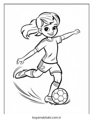 Kız boyama sayfası – basit çizim, kolay boyama