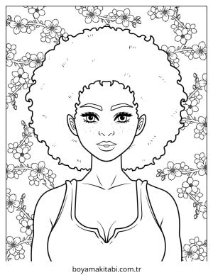 Kız boyama sayfası – eğlenceli etkinlik, el becerilerini geliştirir