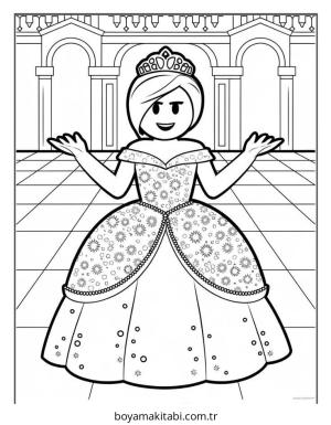 Kız boyama sayfası – kolay boyama, eğitici aktivite
