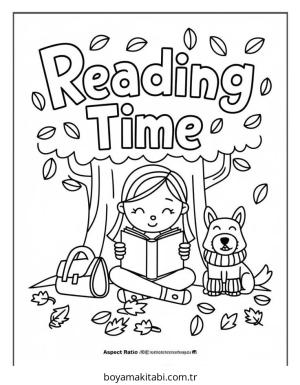 Kız boyama sayfası – basit çizim, kolay boyama