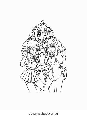 Kız boyama sayfası – PDF indir, sevimli karakter