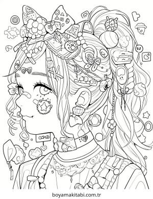 Kız boyama sayfası – yaratıcılığı geliştirir, keyifli zaman