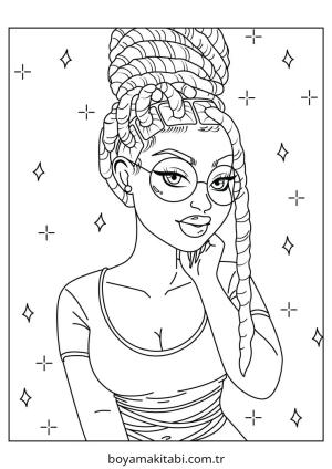 Kız boyama sayfası – çocuk aktivitesi, PDF indir
