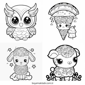 Kız boyama sayfası – keyifli zaman, renkli çizimler