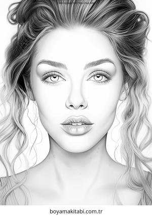 Kız boyama sayfası – ücretsiz yazdır, boyama etkinliği