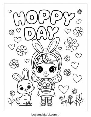 Kız boyama sayfası – boyama çalışması, yaratıcılığı geliştirir