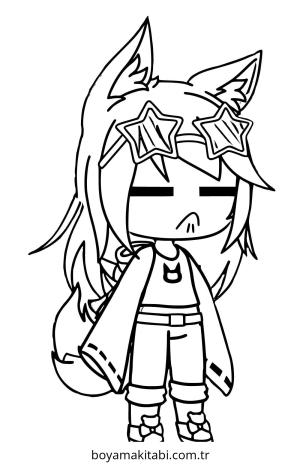 Kız boyama sayfası – basit çizim, kolay boyama