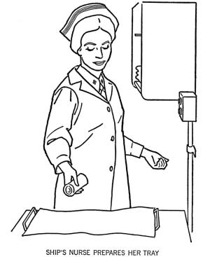 Kızılay Haftası boyama sayfası,  coloring page, Hemşire 2, 