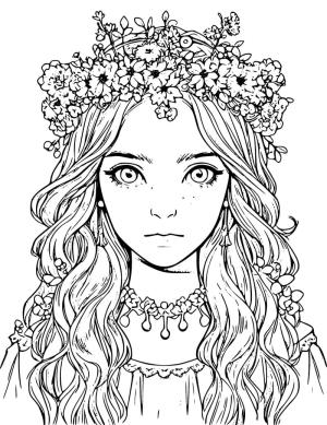 Kızlar boyama sayfası,  coloring page, Kız yazdırılabilir, 