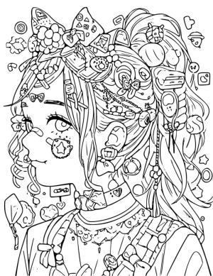 Kızlar boyama sayfası,  coloring page, Ücretsiz baskı kız, 