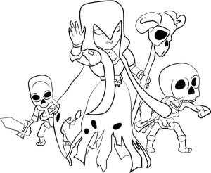 Klan çatışması boyama sayfası,  coloring page, Cadı, 