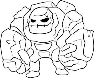 Klan çatışması boyama sayfası,  coloring page, Güçlü Golem, 