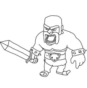 Klan çatışması boyama sayfası,  coloring page, Barbar Ordusu, 