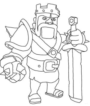 Klan çatışması boyama sayfası,  coloring page, Barbar Kral, 