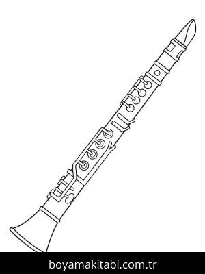 Klarnet boyama sayfası – eğitici aktivite, yaratıcılık