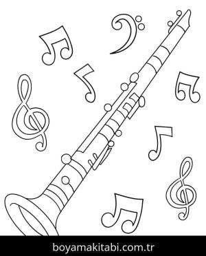 Klarnet Boyama Sayfaları