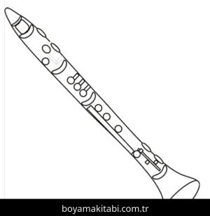 Klarnet boyama sayfası – ücretsiz yazdır, boyama etkinliği