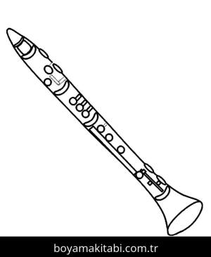 Klarnet boyama sayfası – yaratıcılığı geliştirir, keyifli zaman