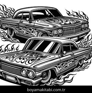 Klasik Arabalar boyama sayfası,  coloring page, , 