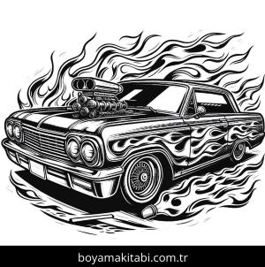 Klasik Arabalar boyama sayfası,  coloring page, , 