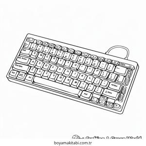 Klavye boyama sayfası – el becerilerini geliştirir, boyama çalışması