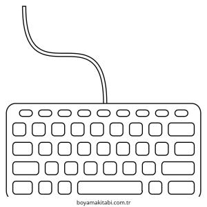Klavye boyama sayfası – el becerilerini geliştirir, boyama çalışması