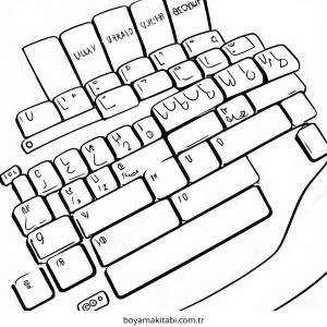 Klavye boyama sayfası – yaratıcılığı geliştirir, keyifli zaman