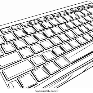 Klavye boyama sayfası – boyama çalışması, yaratıcılığı geliştirir
