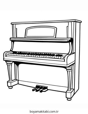 Klavye boyama sayfası – ücretsiz yazdır, boyama etkinliği