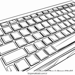 Klavye boyama sayfası – sevimli karakter, sanatsal çalışma