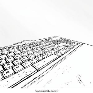 Klavye boyama sayfası – eğitici aktivite, yaratıcılık
