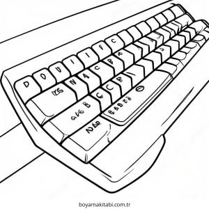 Klavye boyama sayfası – boyama etkinliği, çocuk aktivitesi