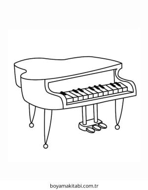Klavye boyama sayfası – basit çizim, kolay boyama