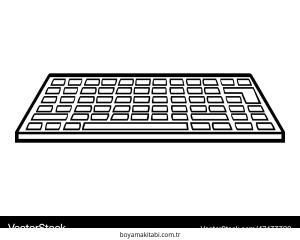 Klavye boyama sayfası – yaratıcılık, eğlenceli etkinlik