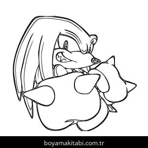 Knuckles boyama sayfası – el becerilerini geliştirir, boyama çalışması
