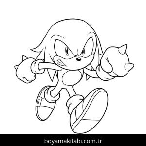 Knuckles boyama sayfası – el becerilerini geliştirir, boyama çalışması